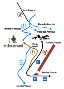 Plan d'accès au restaurant Le Clos Bernard