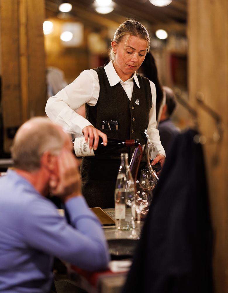 Notre cave à vins unique dans notre restaurant à Méribel